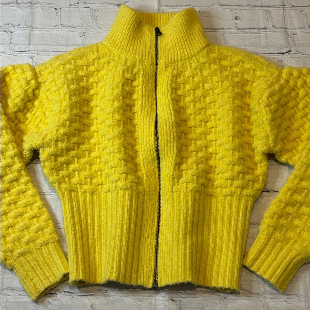 Maeve by Anthropologie Textured Chunky Knit Cropped Sweater Jacket - Picture 8 of 16
